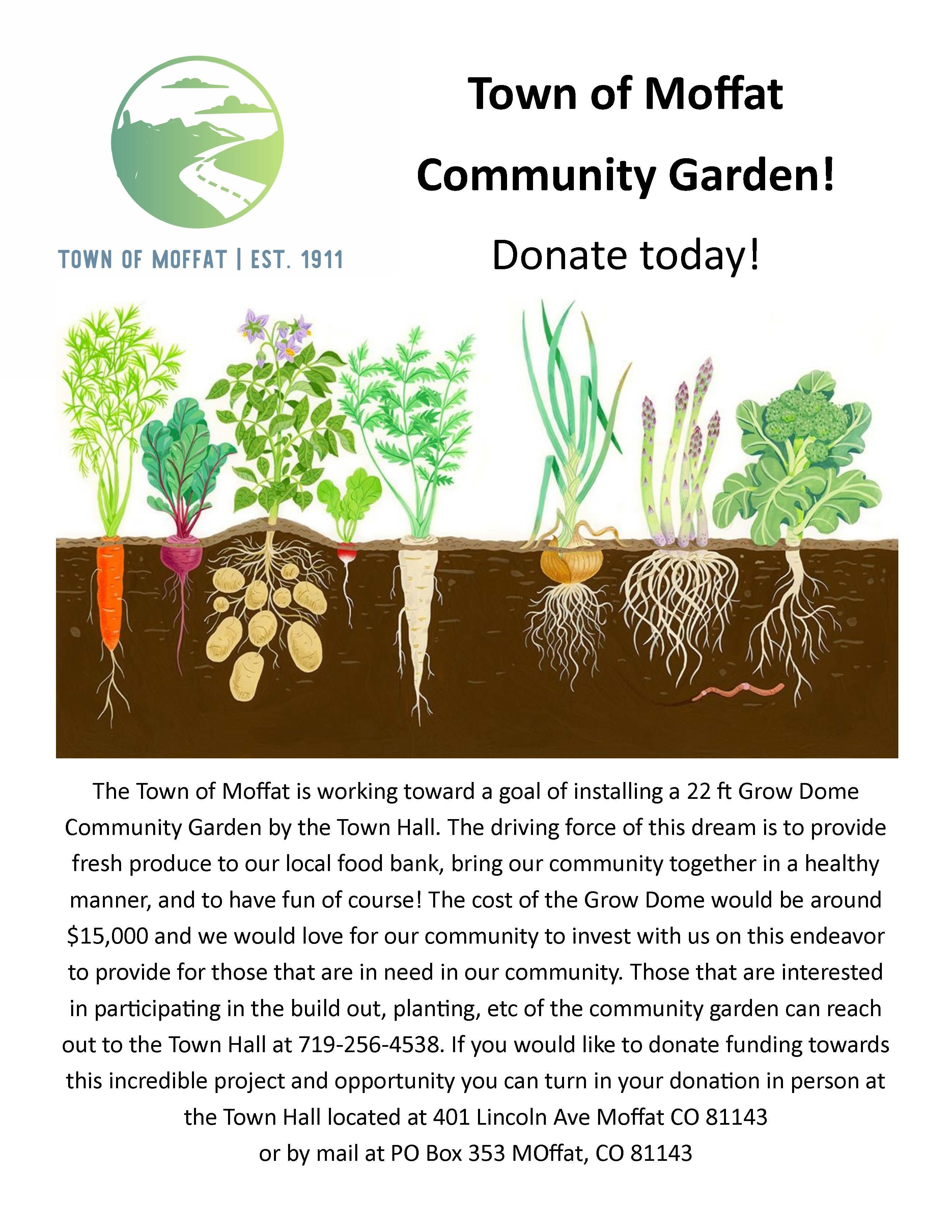 Community Garden Fundraiser poster 